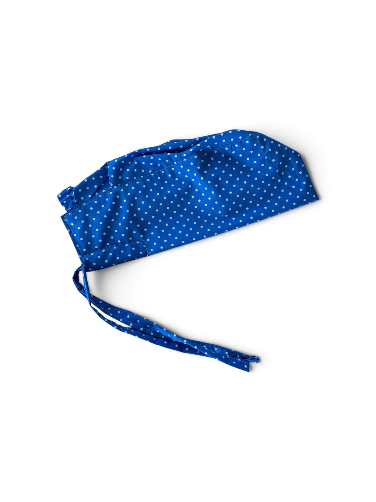 Cotton Scrub-Caps - BLUE POLKA DOTS PRINT