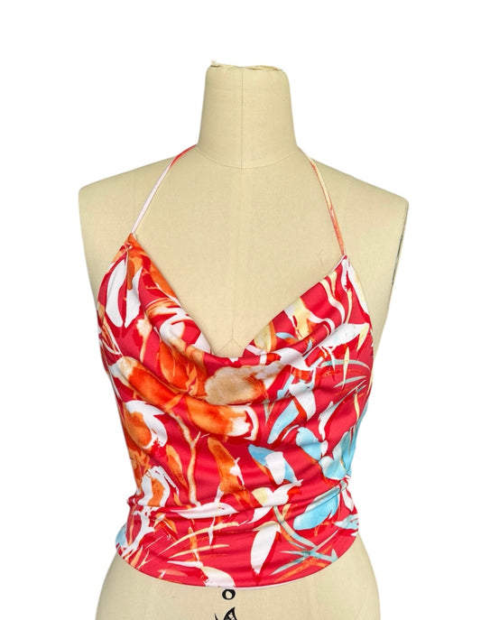 Cowl Neck Halter Top - Reversible