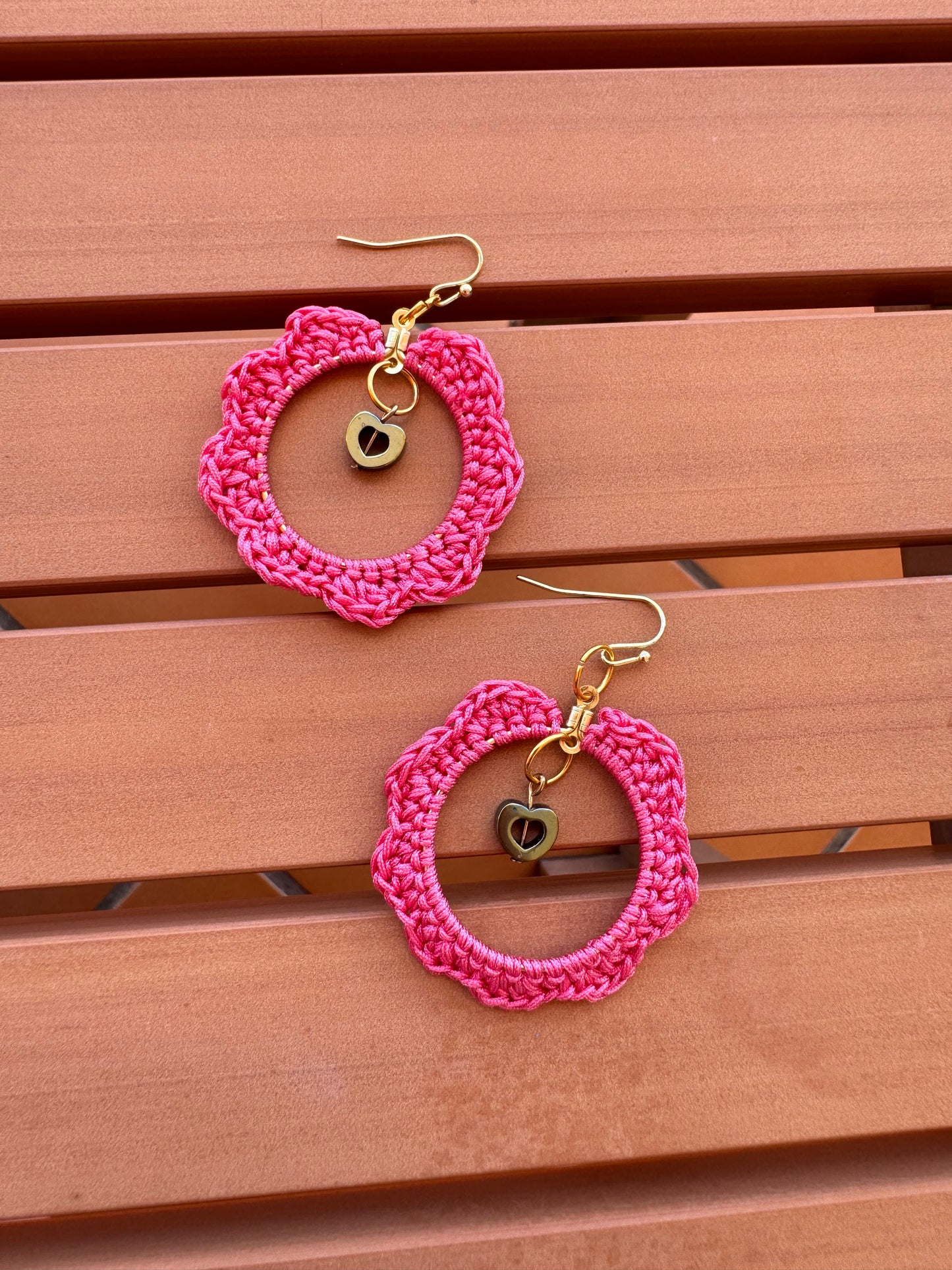 Heart ring earrings