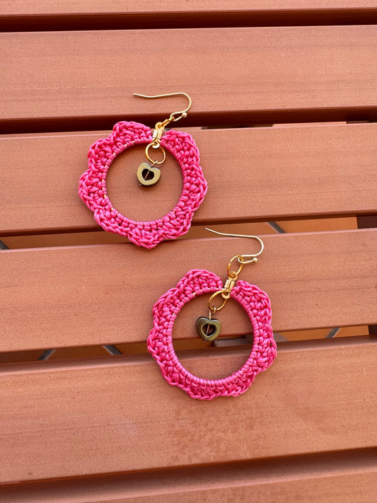 Heart ring earrings