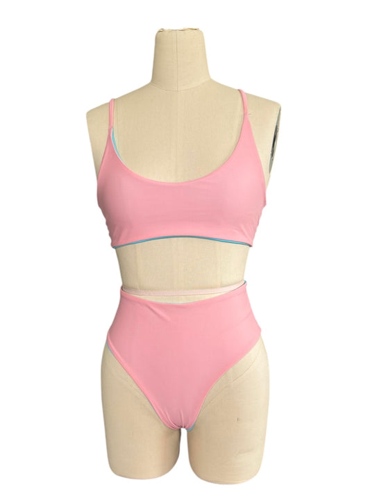 Basic Bikini Set - Light pink & blue