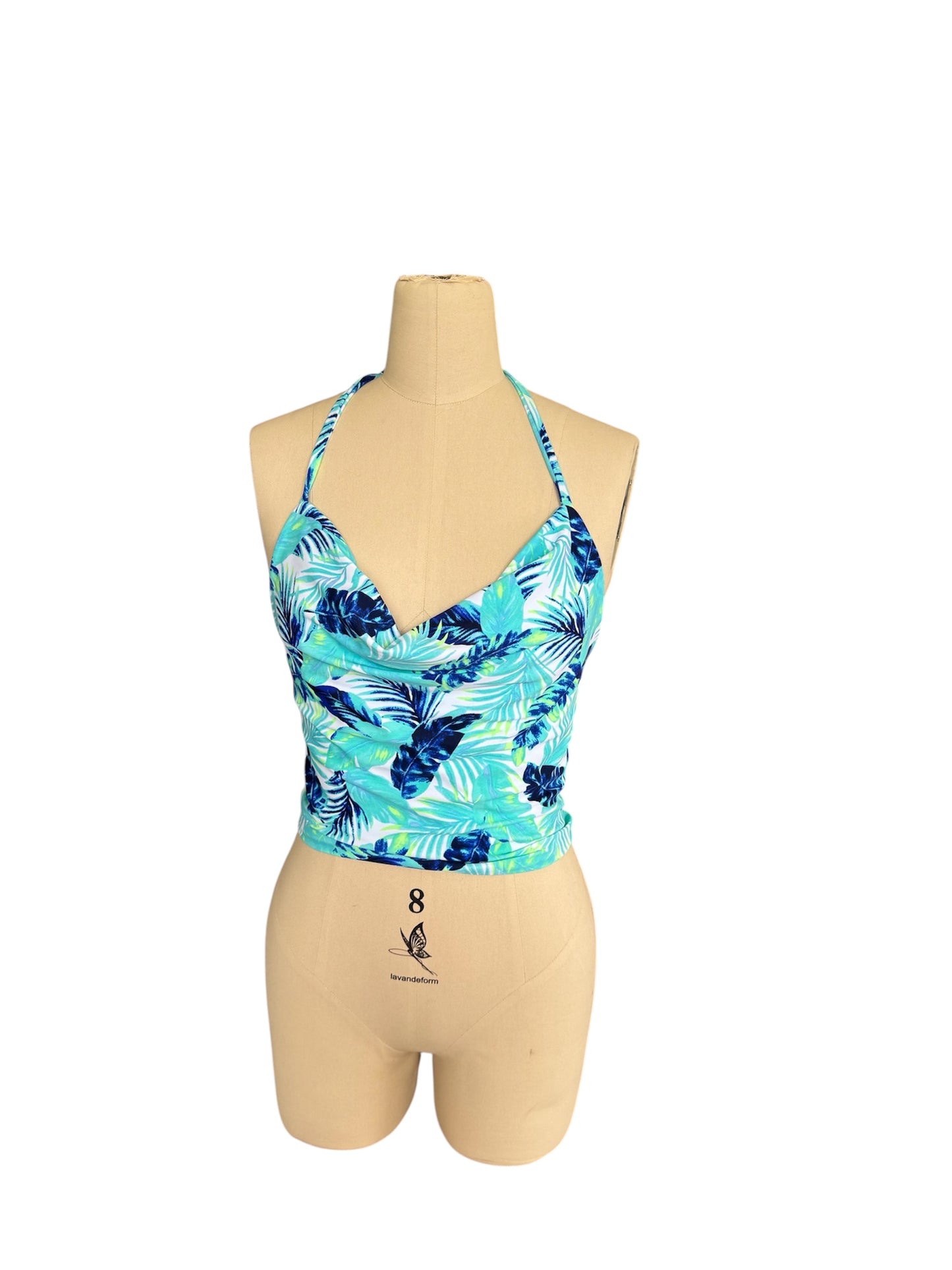 Blue Hawaiian Cowl Neck