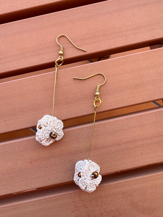 Cotton ball earrings