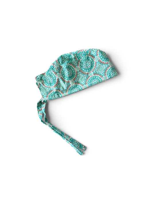 Cotton scrub-caps - MANDALA LIGHT PRINT