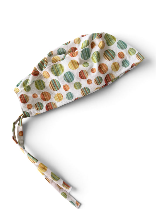 Cotton Scrub-Caps - TERRA CIRCLES PRINT